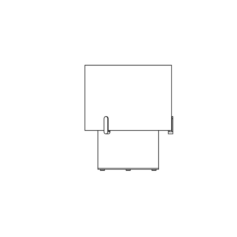 Pillar 3L Low Ethanol Fireplace Technical Drawing Side View