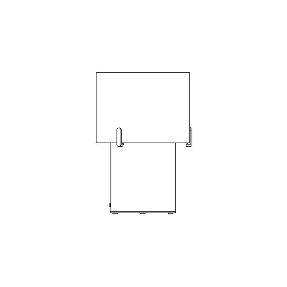 Pillar 3T Tall Ethanol Fireplace Technical Drawing Side View