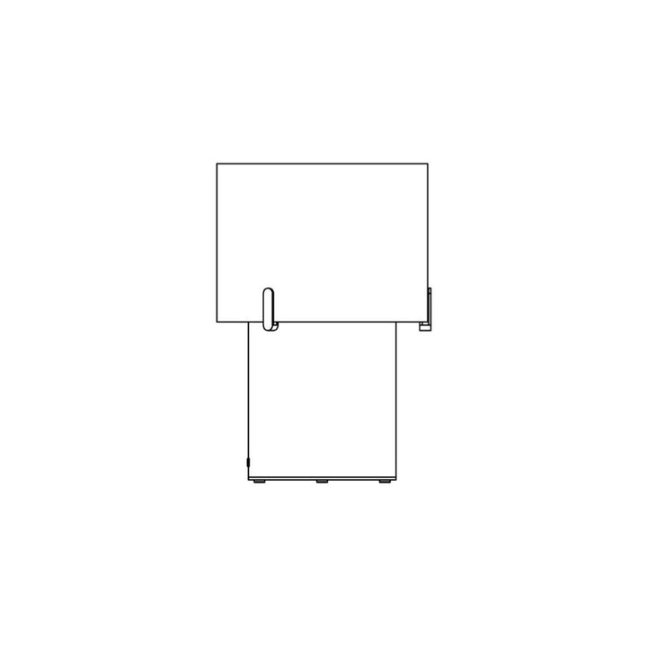 Pillar 3T Tall Ethanol Fireplace Technical Drawing Side View