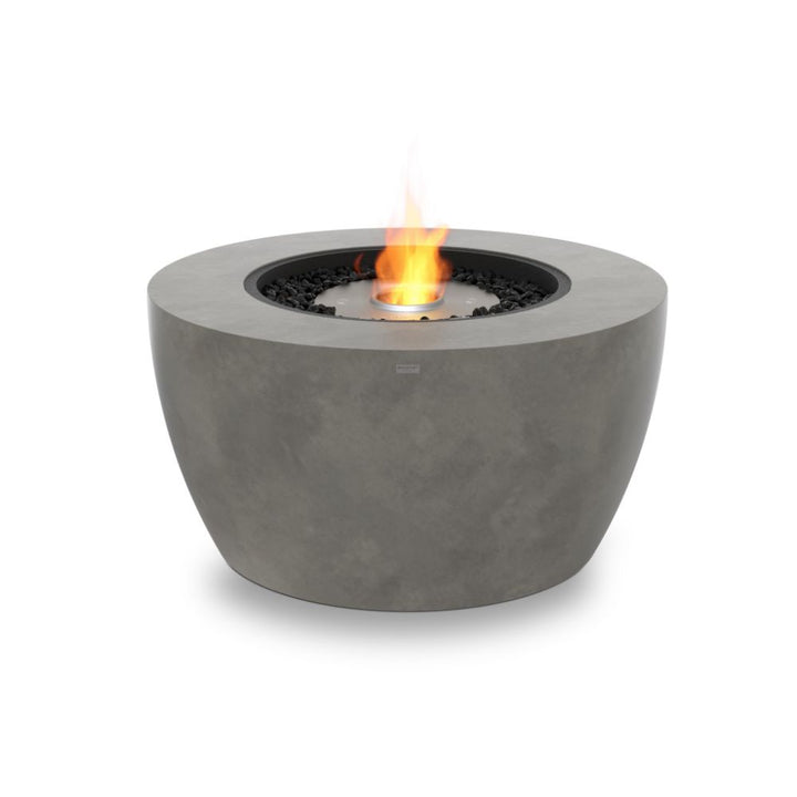 Pod 40 Ethanol Fire Pit Table Natural Stainless Steel Burner