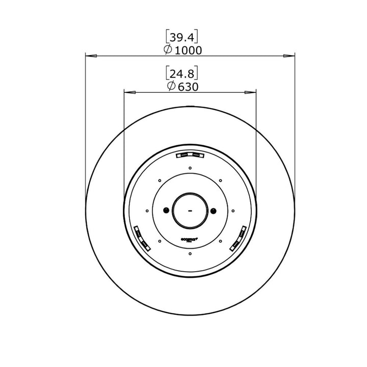 Pod 40 Ethanol Fire Pit Table Technical Drawing Plan View