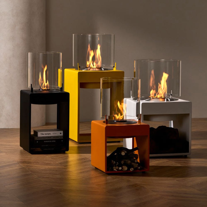 Pop 3L Low Ethanol Fireplace Collection Flame Side View