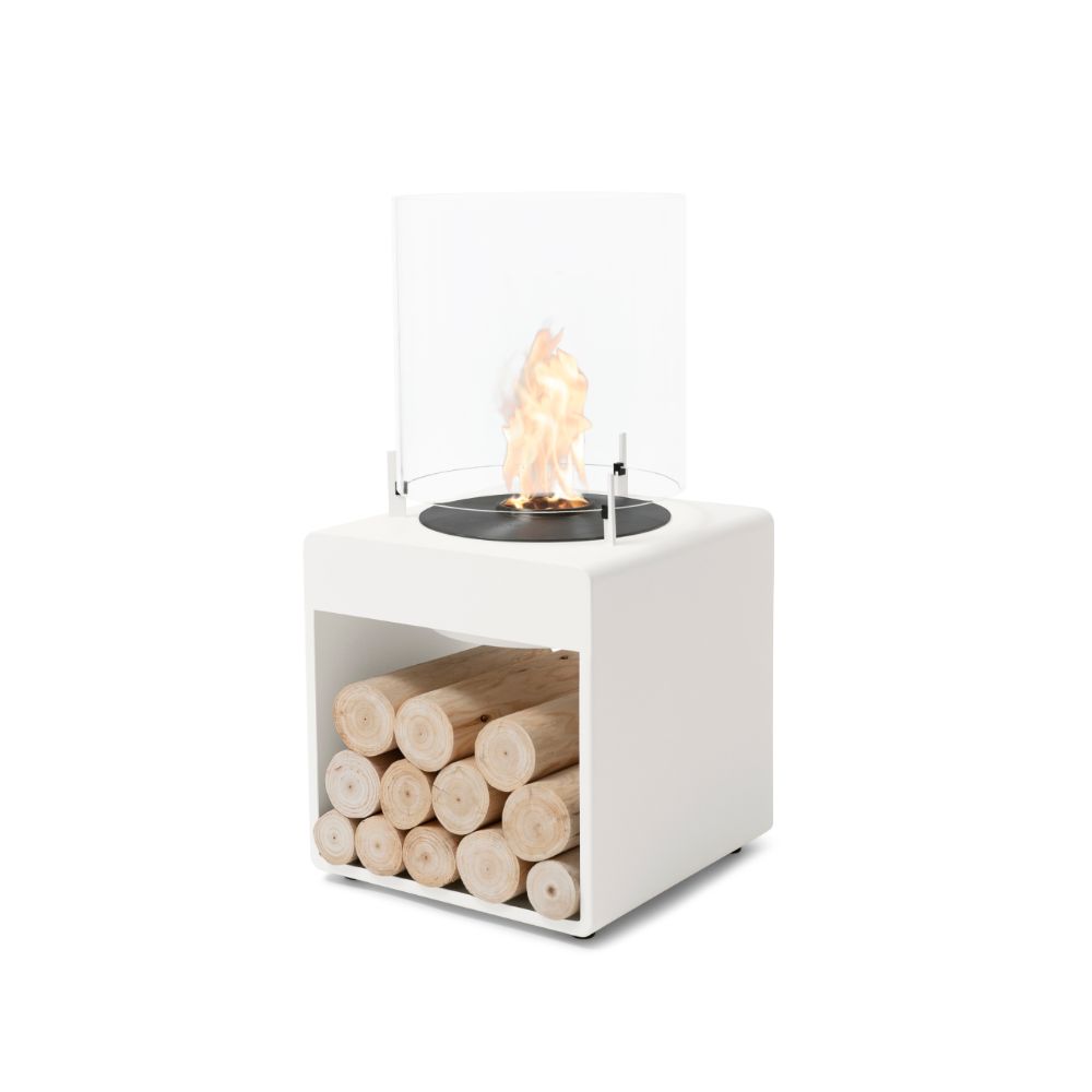 Pop 3L Low Ethanol Fireplace White Black Burner