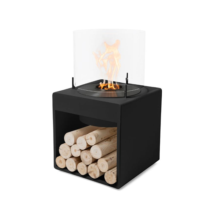 Pop 8L Low Ethanol Fireplace Black Black Burner