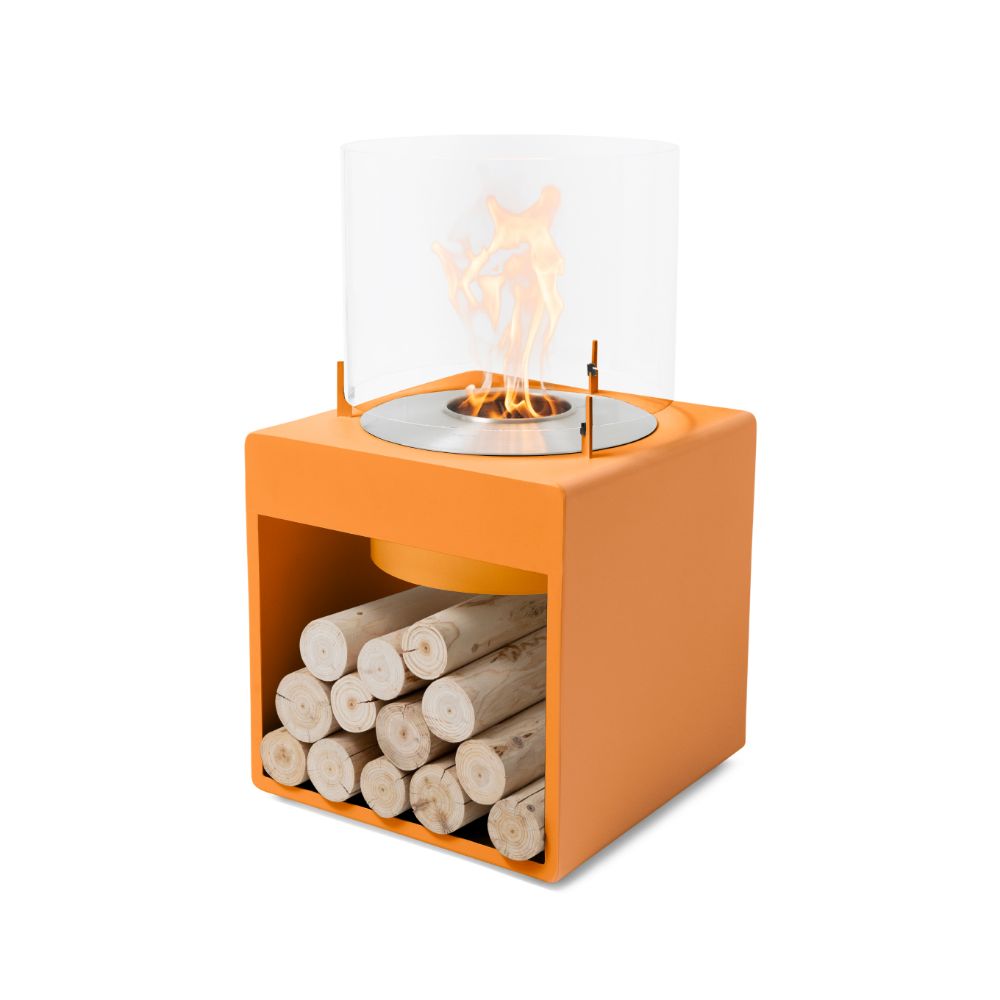 Pop 8L Low Ethanol Fireplace Orange Stainless Steel Burner