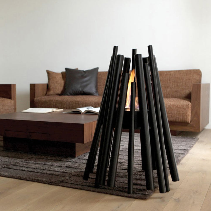 Stix Ethanol Fire Pit Black Living Room