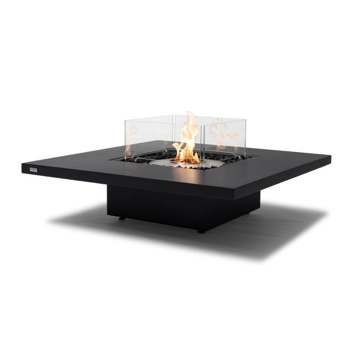 Vertigo 40 Ethanol Fire Pit Table Graphite Stainless Steel Burner