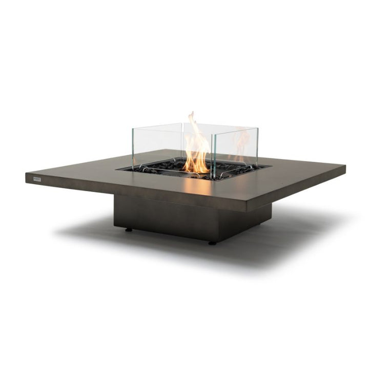 Vertigo 40 Ethanol Fire Pit Table Natural Black Burner