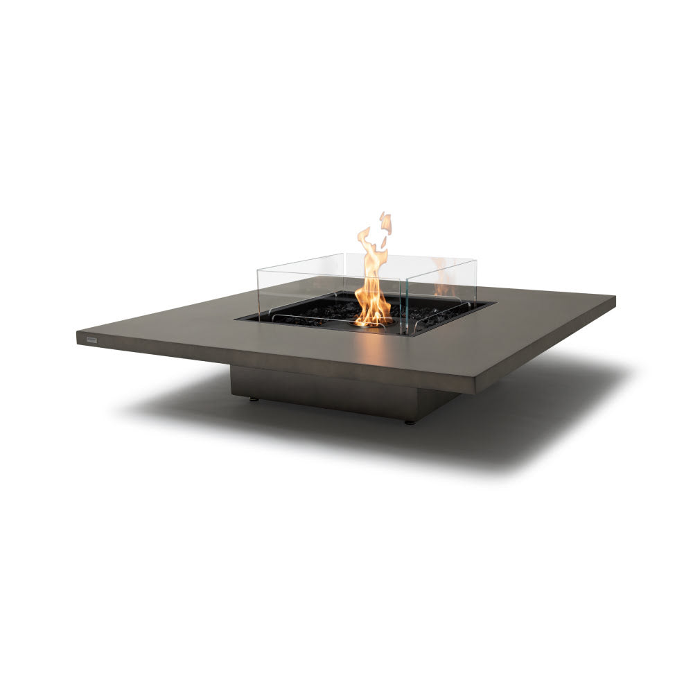 Vertigo 50 Ethanol Fire Pit Table Natural Black Burner