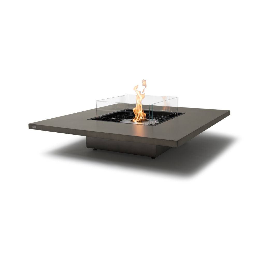 Vertigo 50 Ethanol Fire Pit Table Natural Stainless Steel Burner