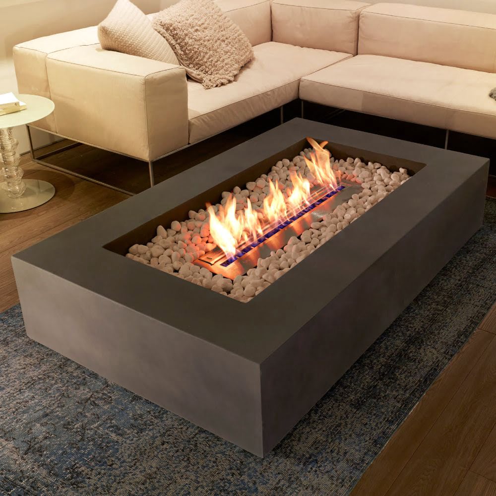 Wharf 65 Ethanol Fire Pit Table Living Room