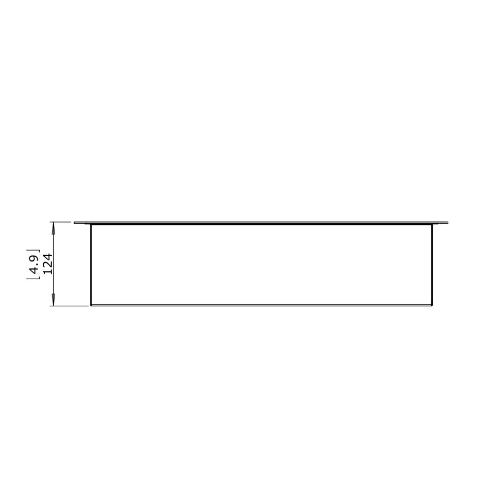 XL500 Ethanol Burner Insert Technical Drawing Front View