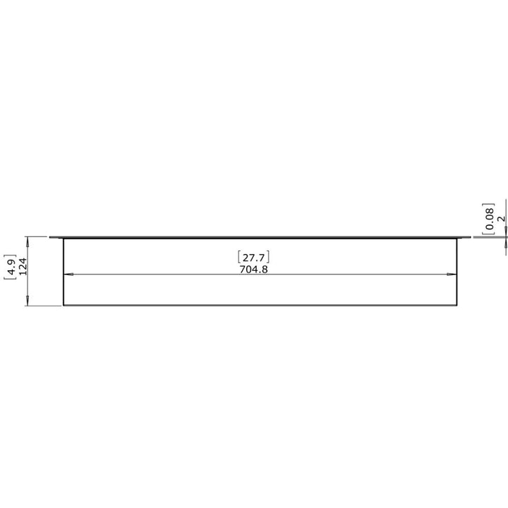 XL700 Ethanol Burner Insert Technical Drawing Front View