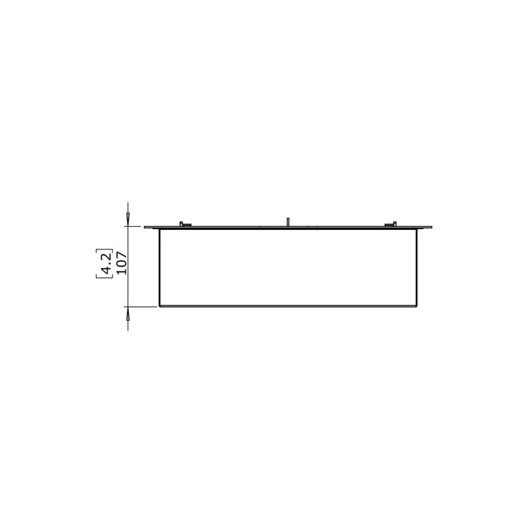 XS340 Ethanol Burner Insert Technical Drawing Front View