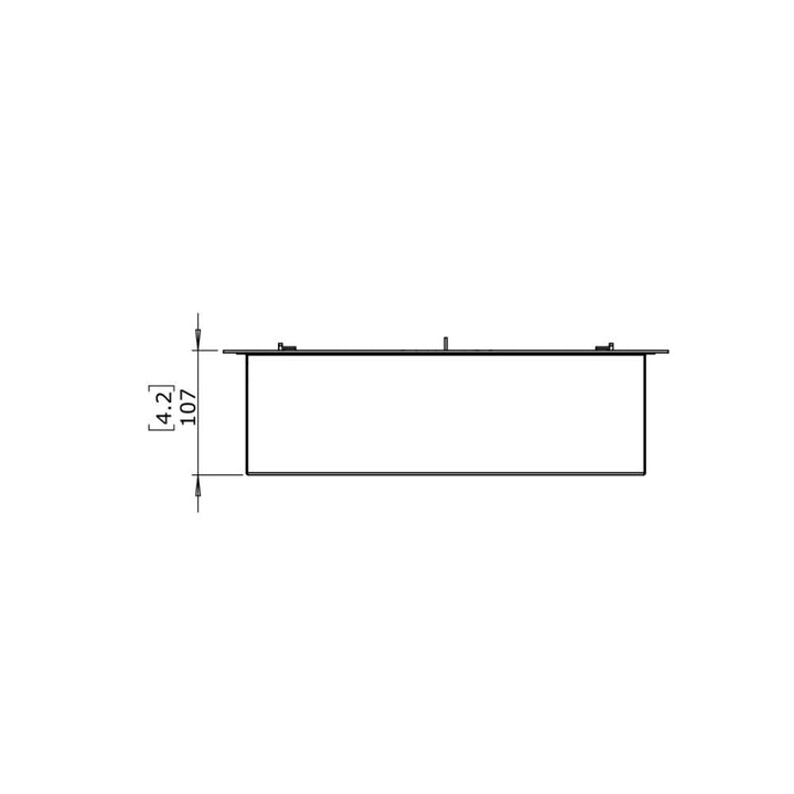 XS340 Ethanol Burner Insert Technical Drawing Front View