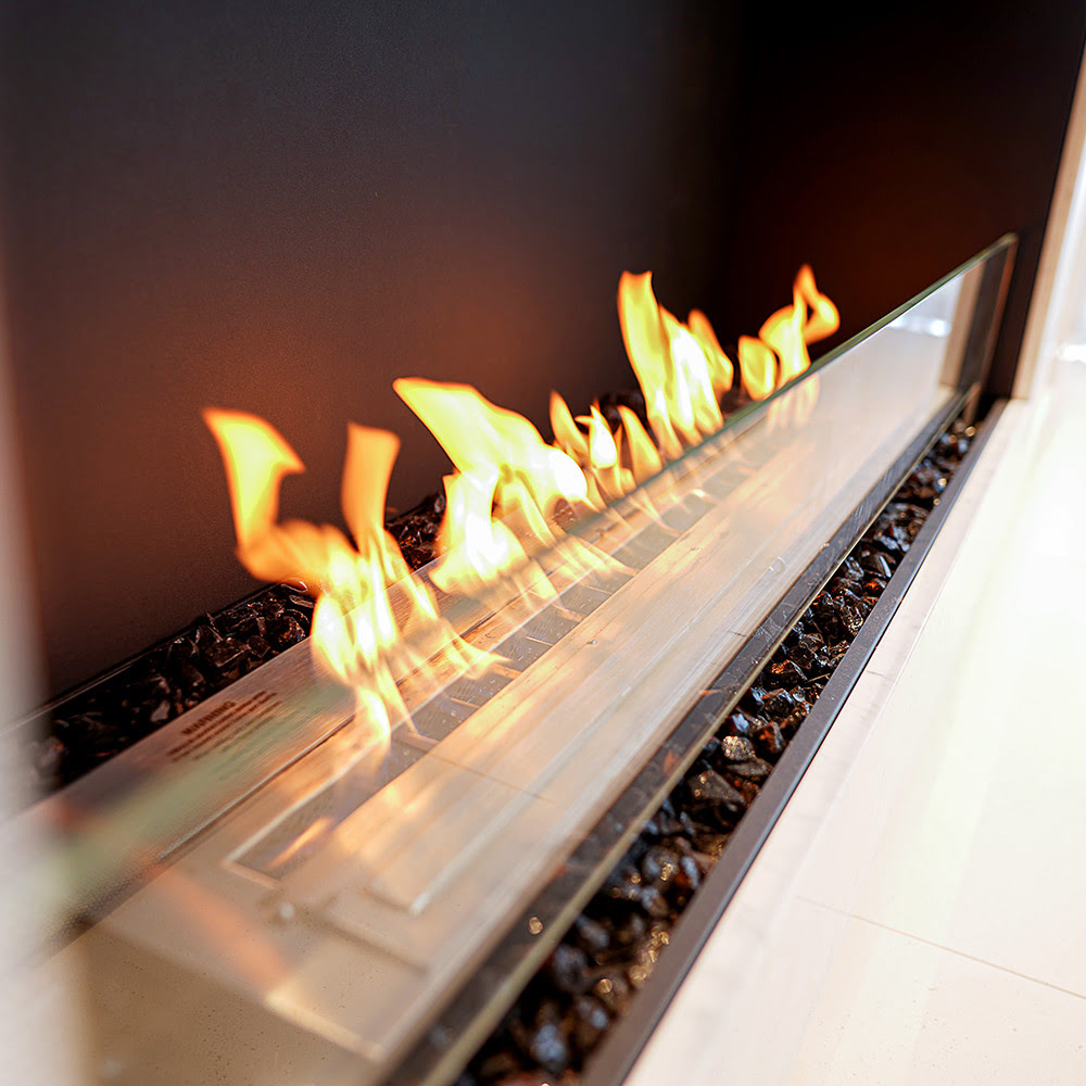 ethanol fireplace burner insert close up