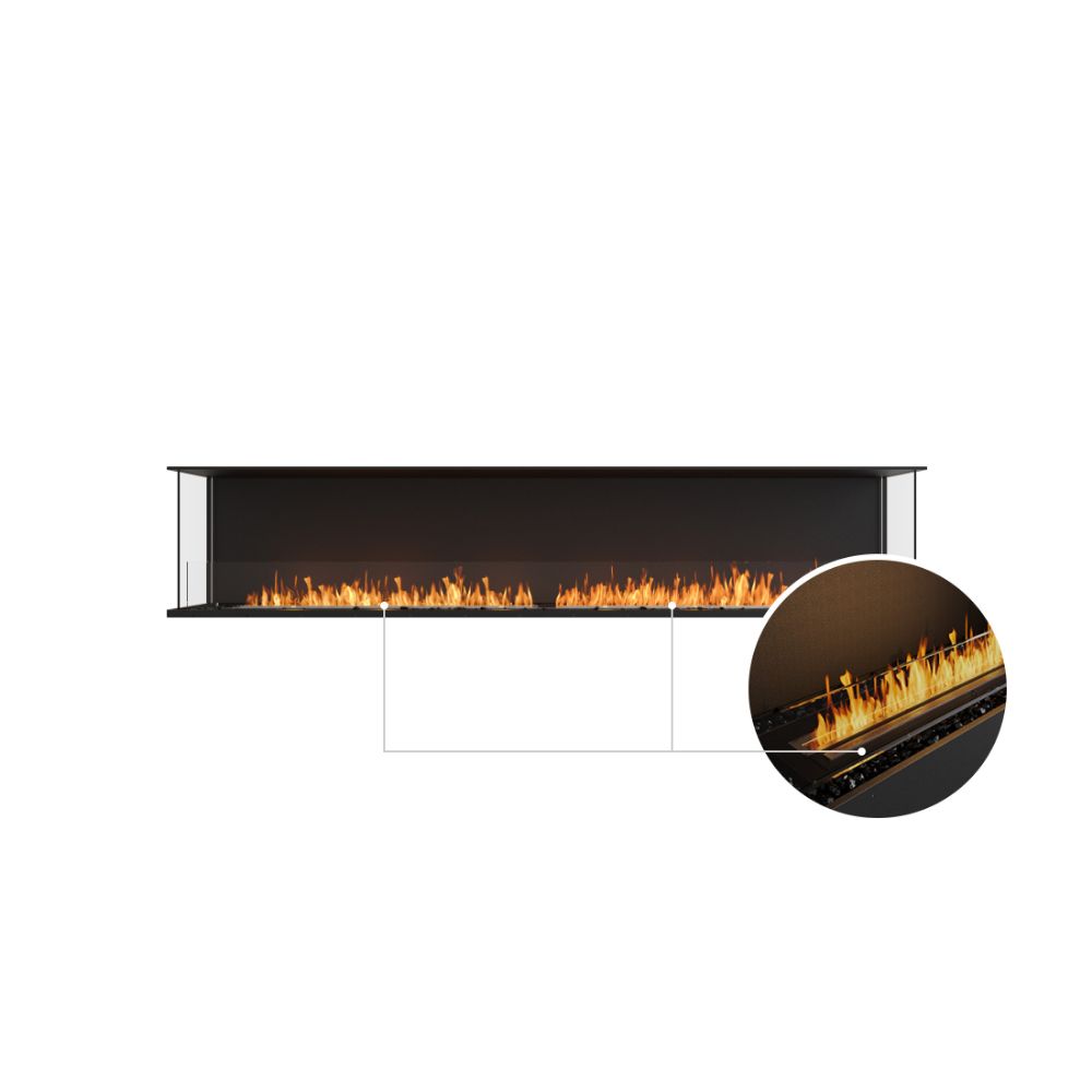 flex 104by ethanol bay fireplace insert black ceramic