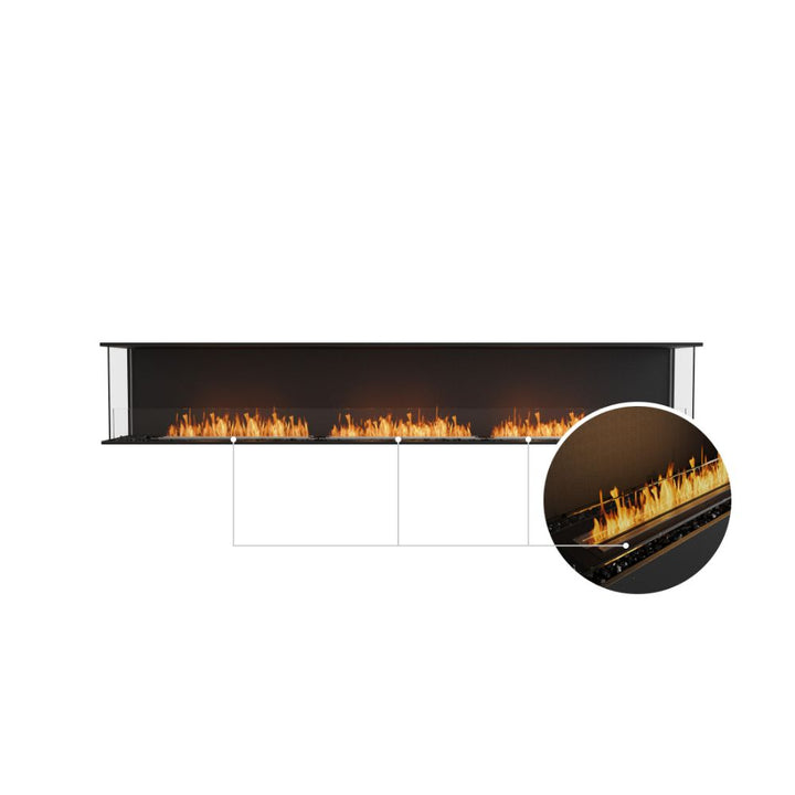 flex 122by ethanol bay fireplace insert black ceramic