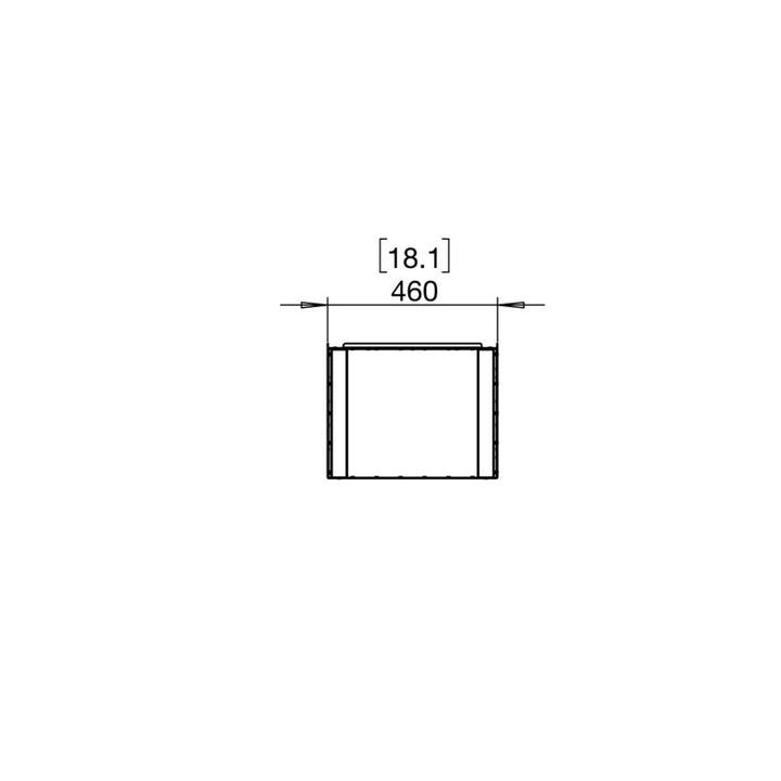 flex 18by ethanol bay fireplace insert technical drawing top