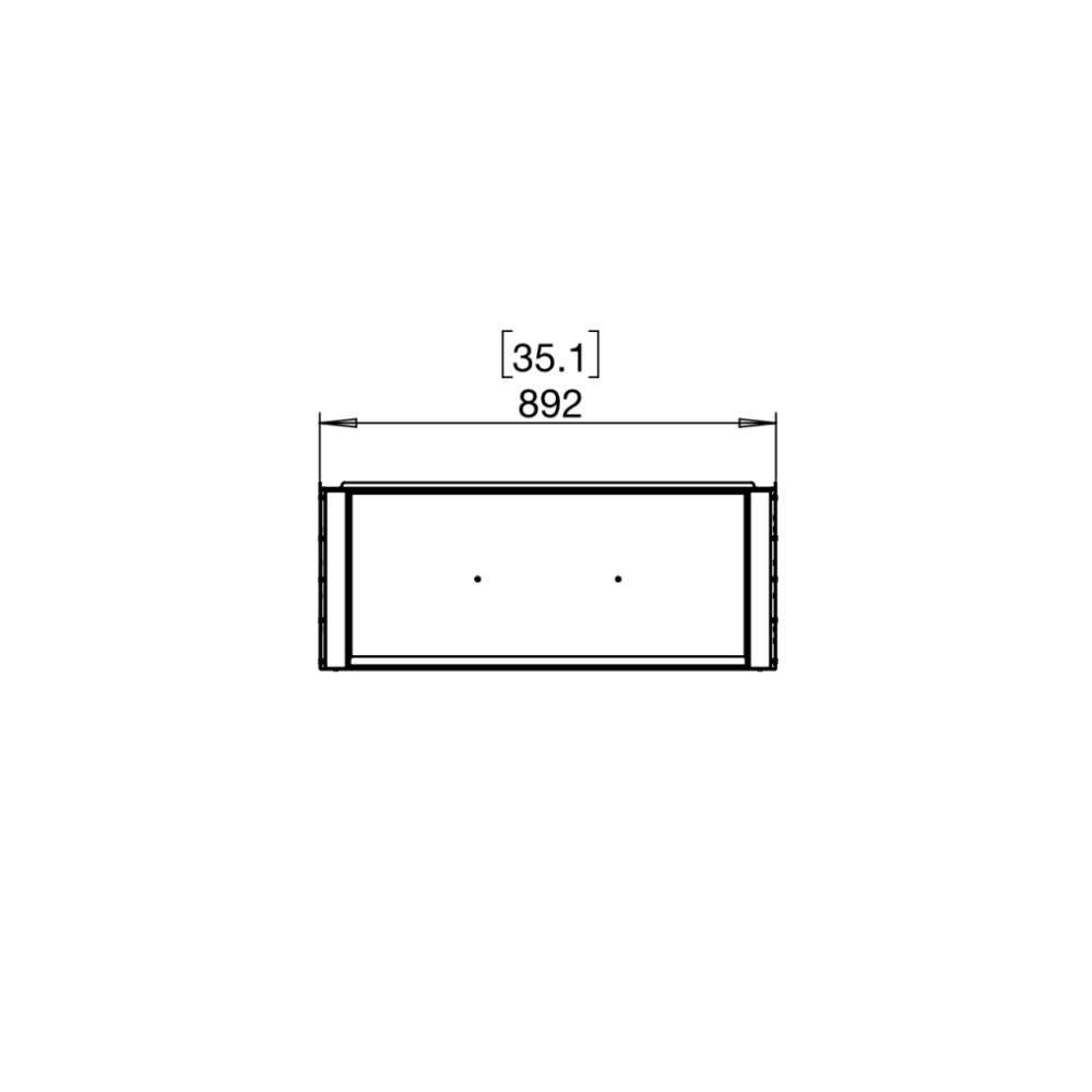 flex 32by ethanol bay fireplace insert Technical Drawing Plan View