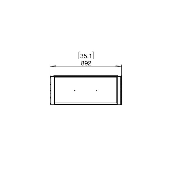 flex 32by ethanol bay fireplace insert Technical Drawing Plan View