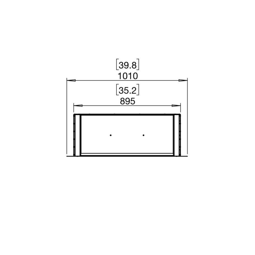 flex 32db double sided ethanol fireplace insert Technical Drawing Plan View