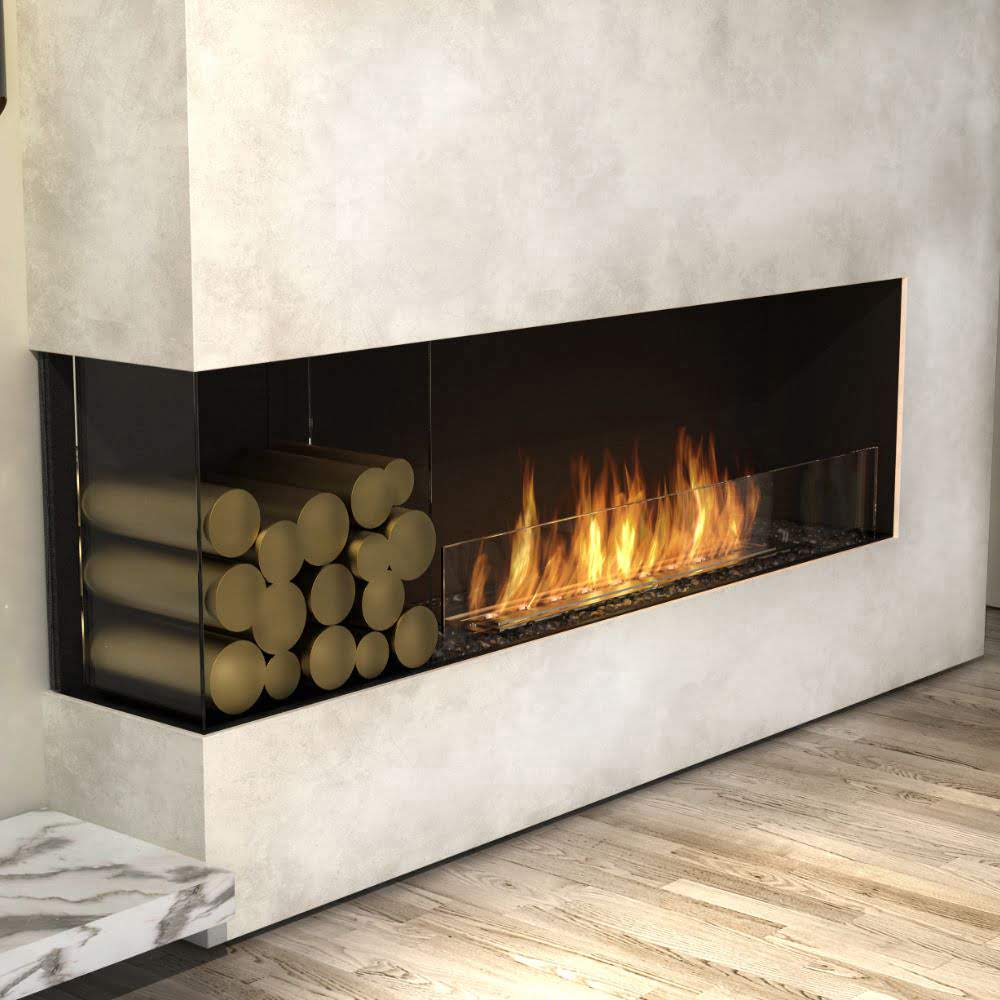 Flex 32LC Left Corner Ethanol Fireplace Insert – Chama Design ...