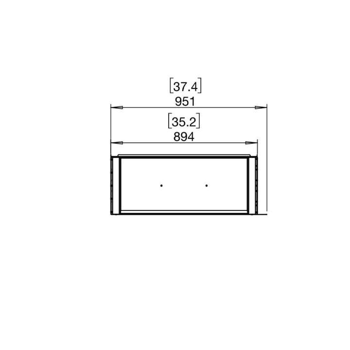 flex 32lc left corner ethanol fireplace insert Technical Drawing Plan View