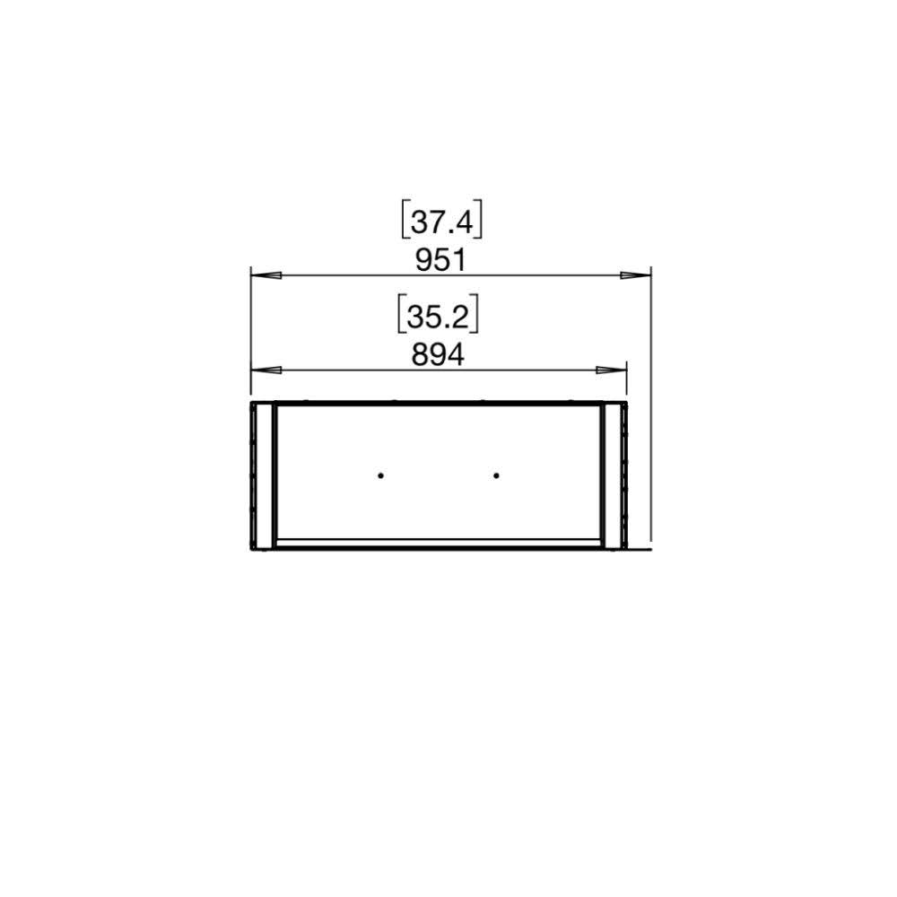 flex 32pn peninsula ethanol fireplace insert Technical Drawing Plan View