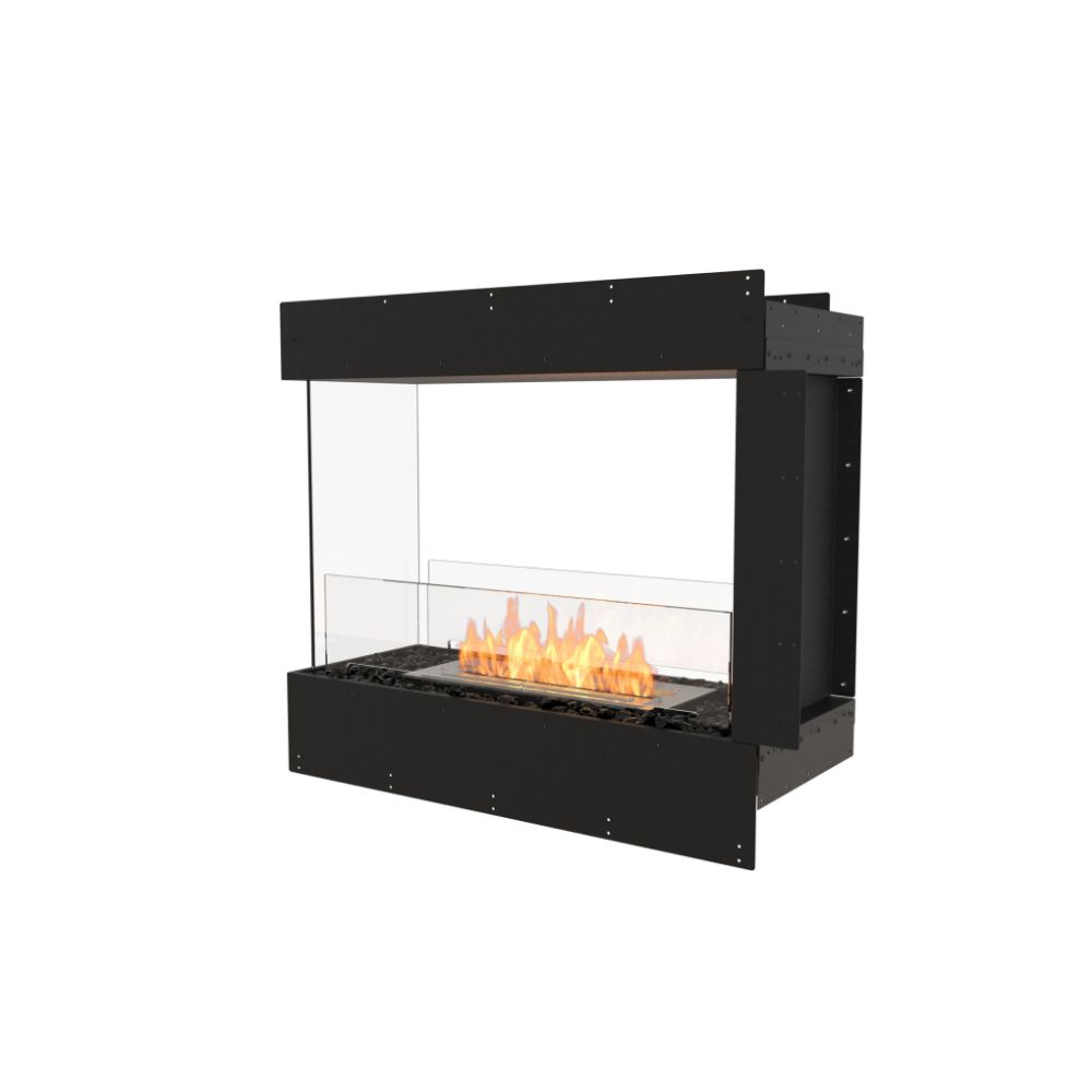 flex 32pn peninsula ethanol fireplace insert flange side