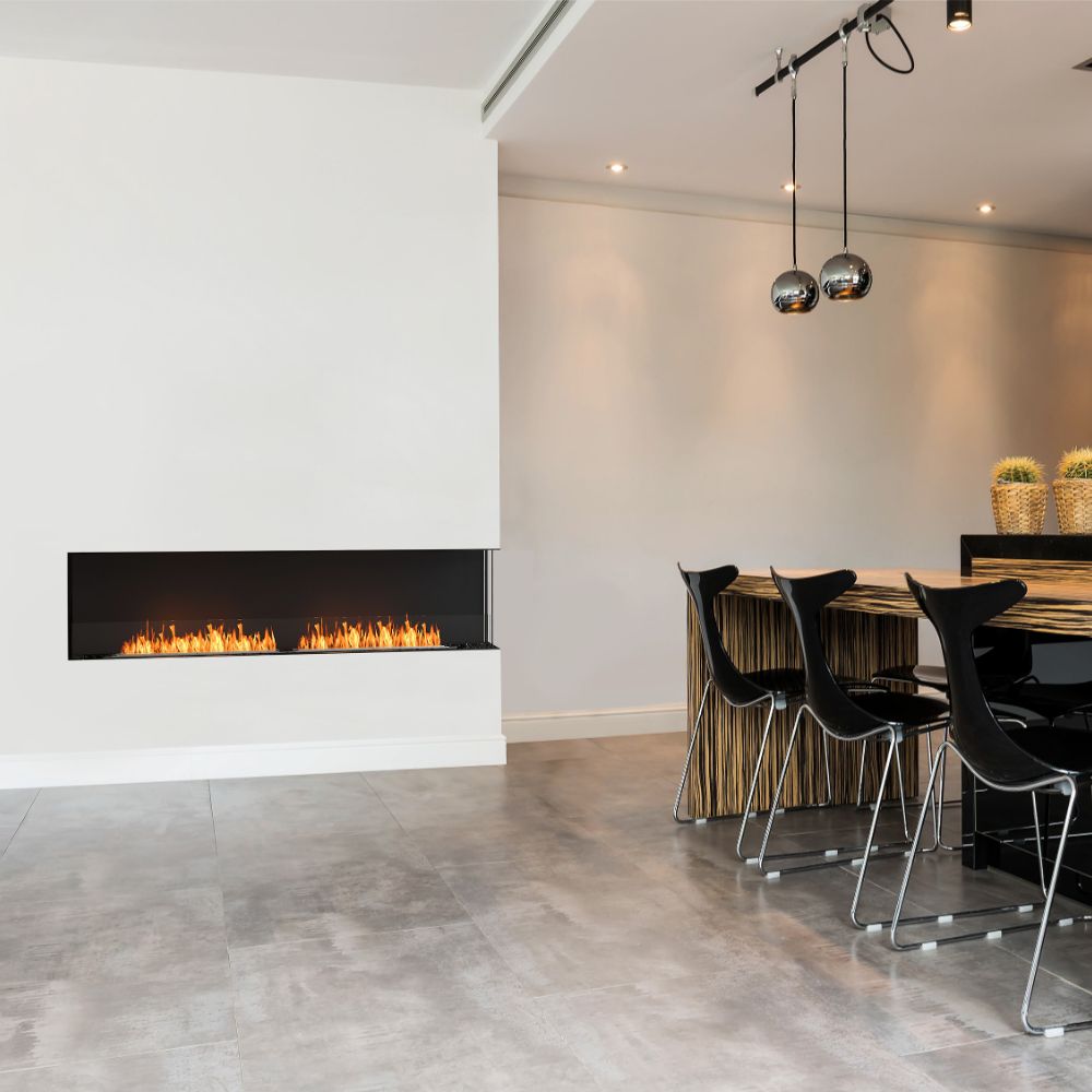 flex 32rc right corner ethanol fireplace insert Elegant Kitchen With Bar Stools