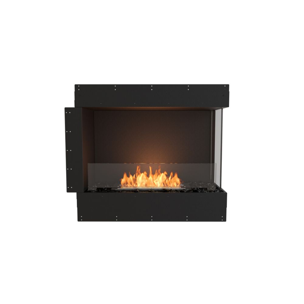 flex 32rc right corner ethanol fireplace insert flange