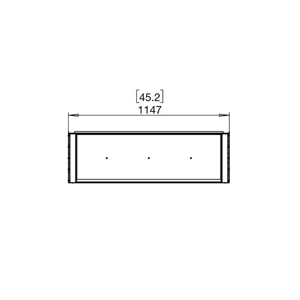 Flex 42 by bay ethanol fireplace insert Technical Drawing Plan View