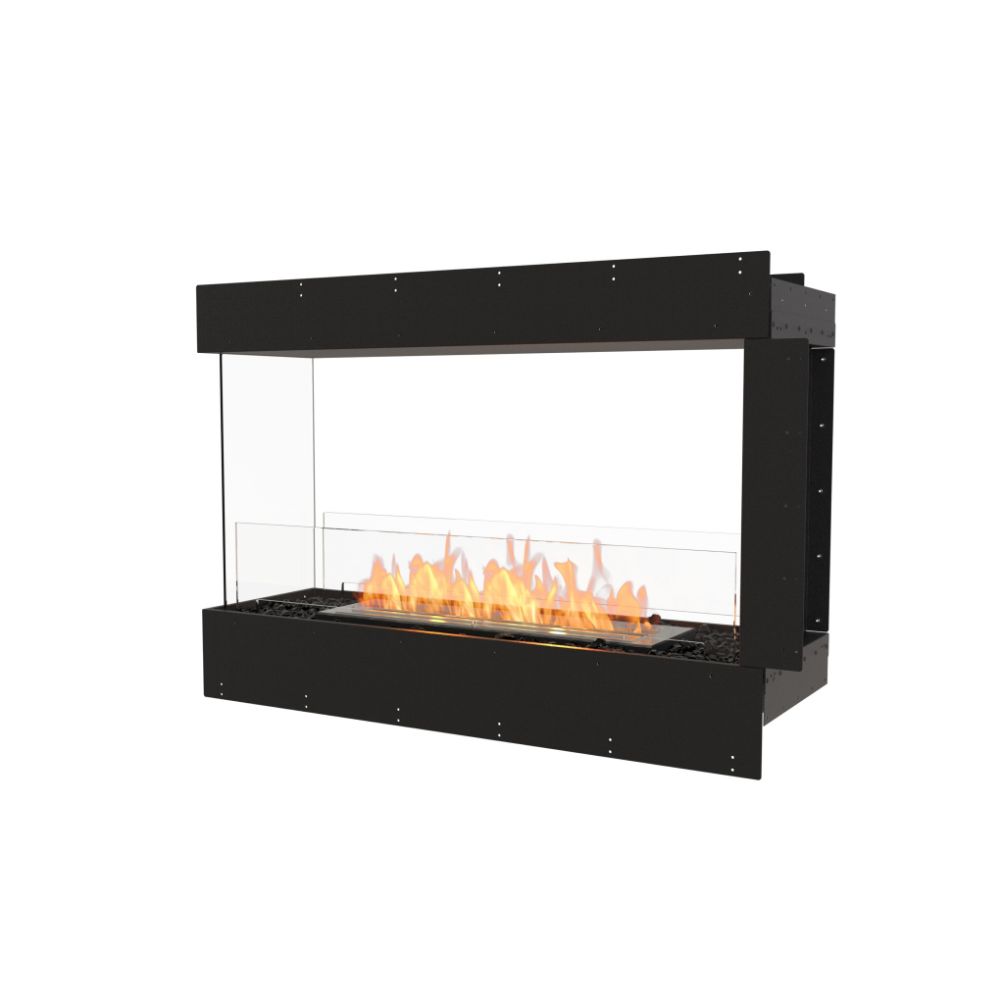 flex 42pn peninsula ethanol fireplace insert flange side