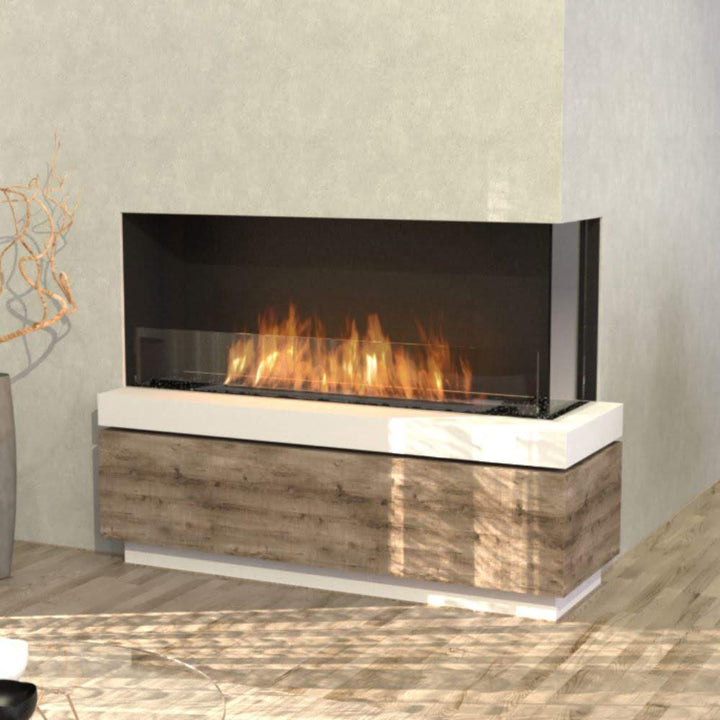 flex 42rc right corner ethanol fireplace insert Elegant Living Room With Corner Fireplace