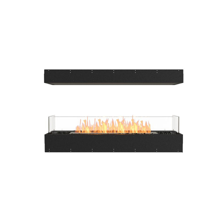 Flex 50IL Modern ethanol fireplace with flames on a white background