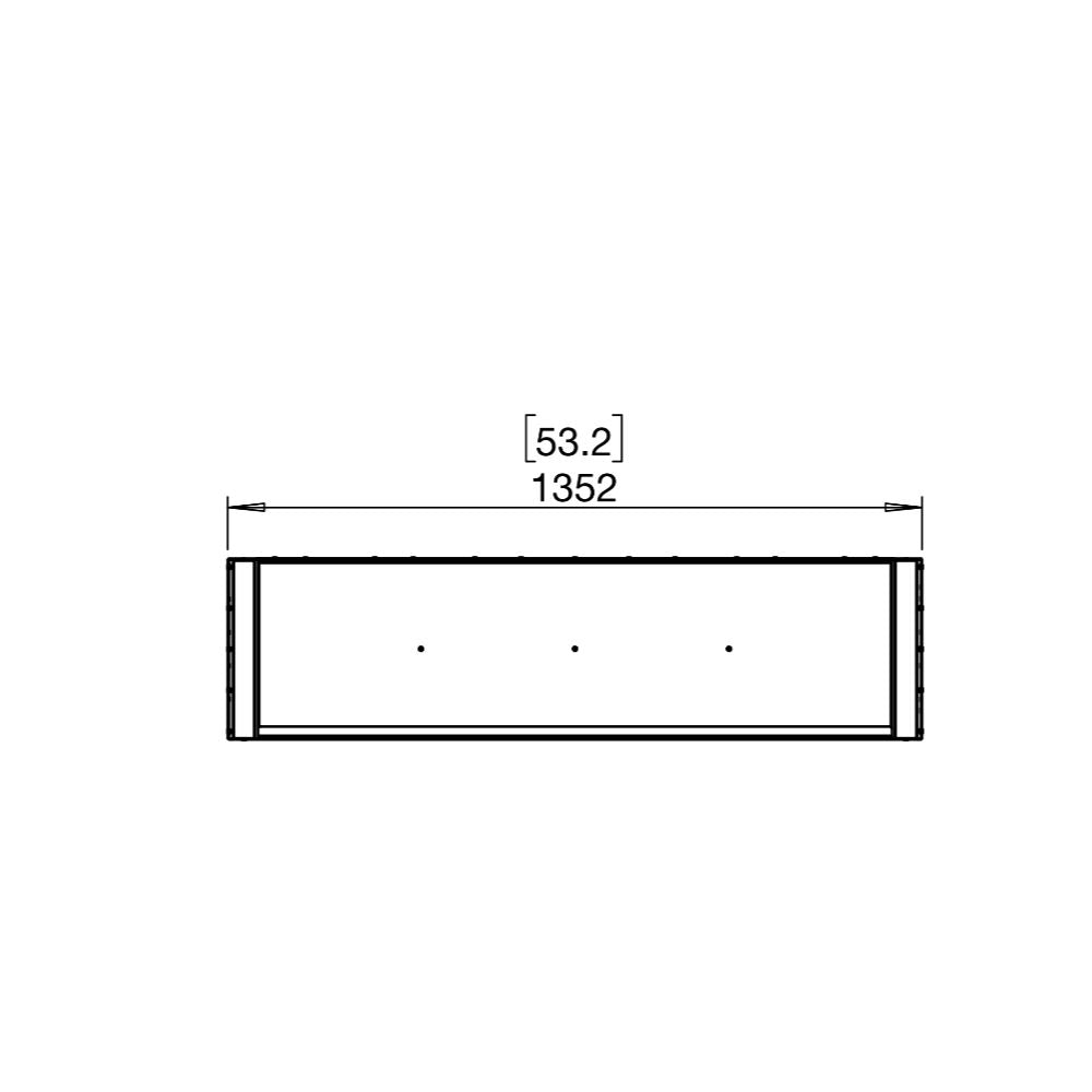 Flex 50IL Rectangular object with dimensions labeled on a white background