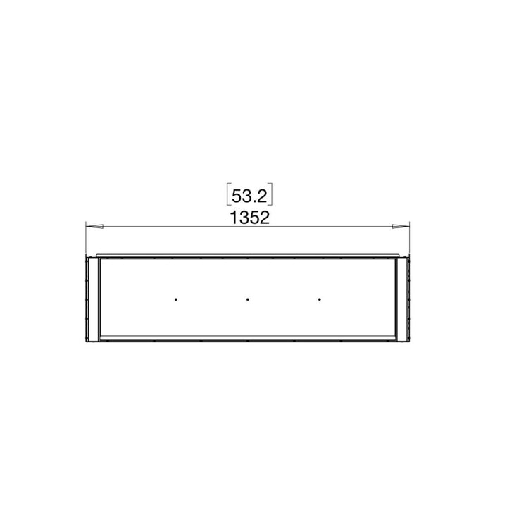 flex 50by bay ethanol fireplace insert Technical Drawing Plan View