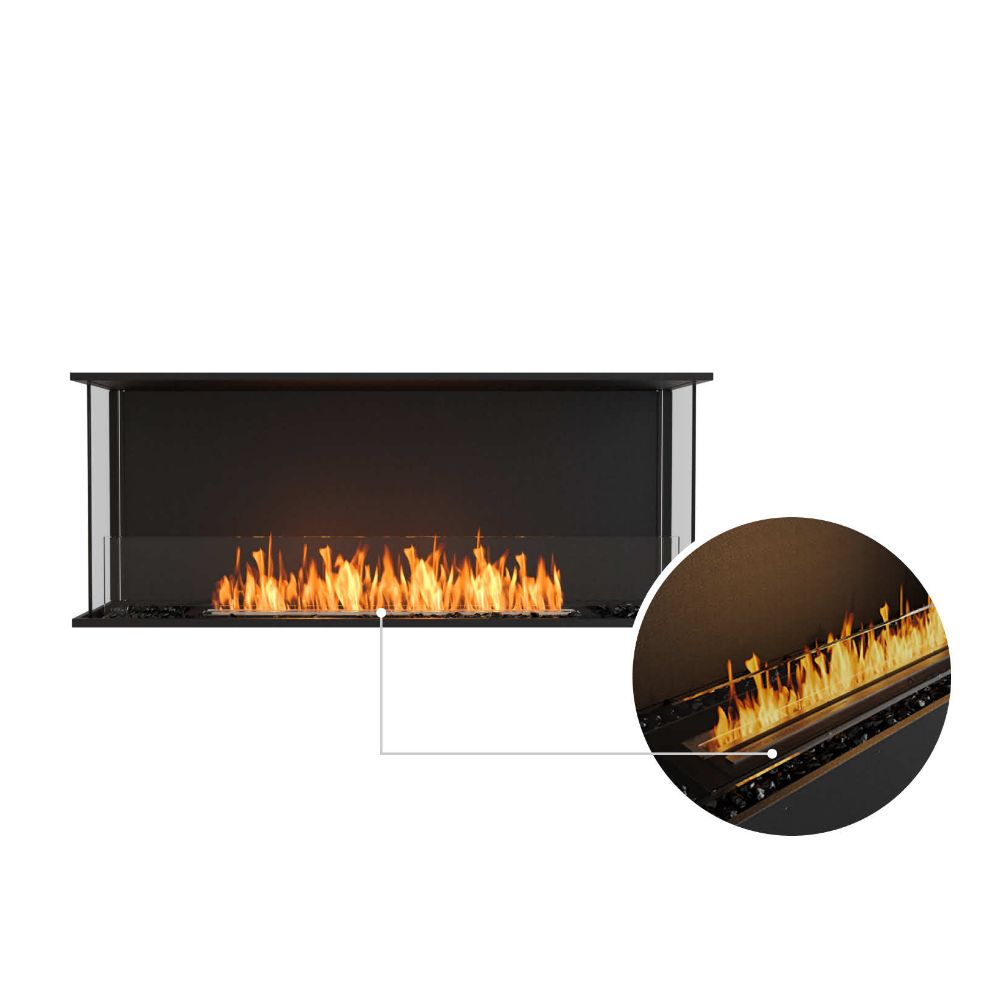 flex 50by bay fireplace insert black ceramic burner