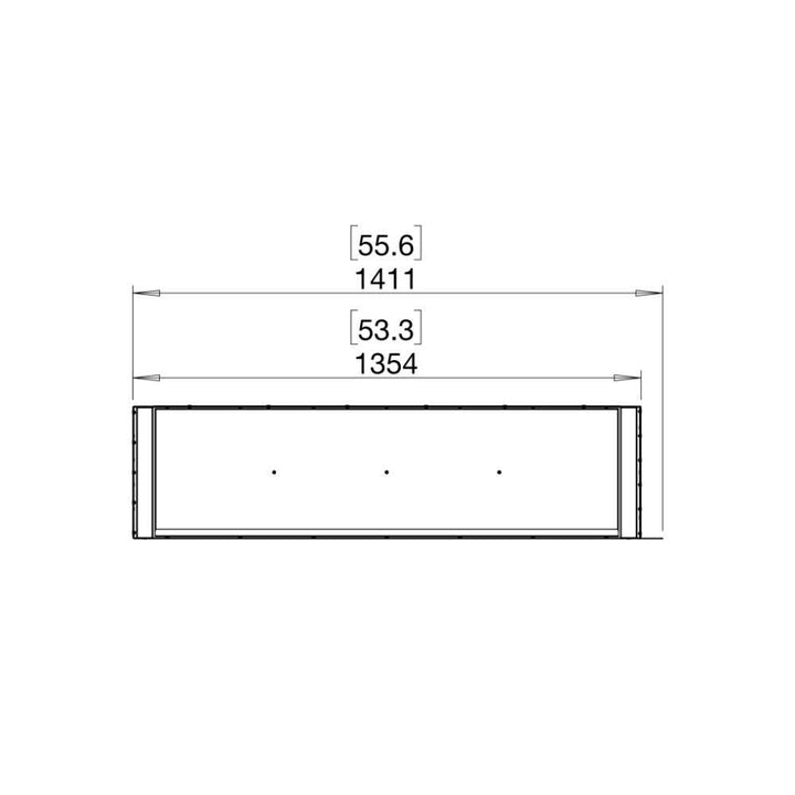 flex 50pn peninsula ethanol fireplace insert Technical Drawing Plan View