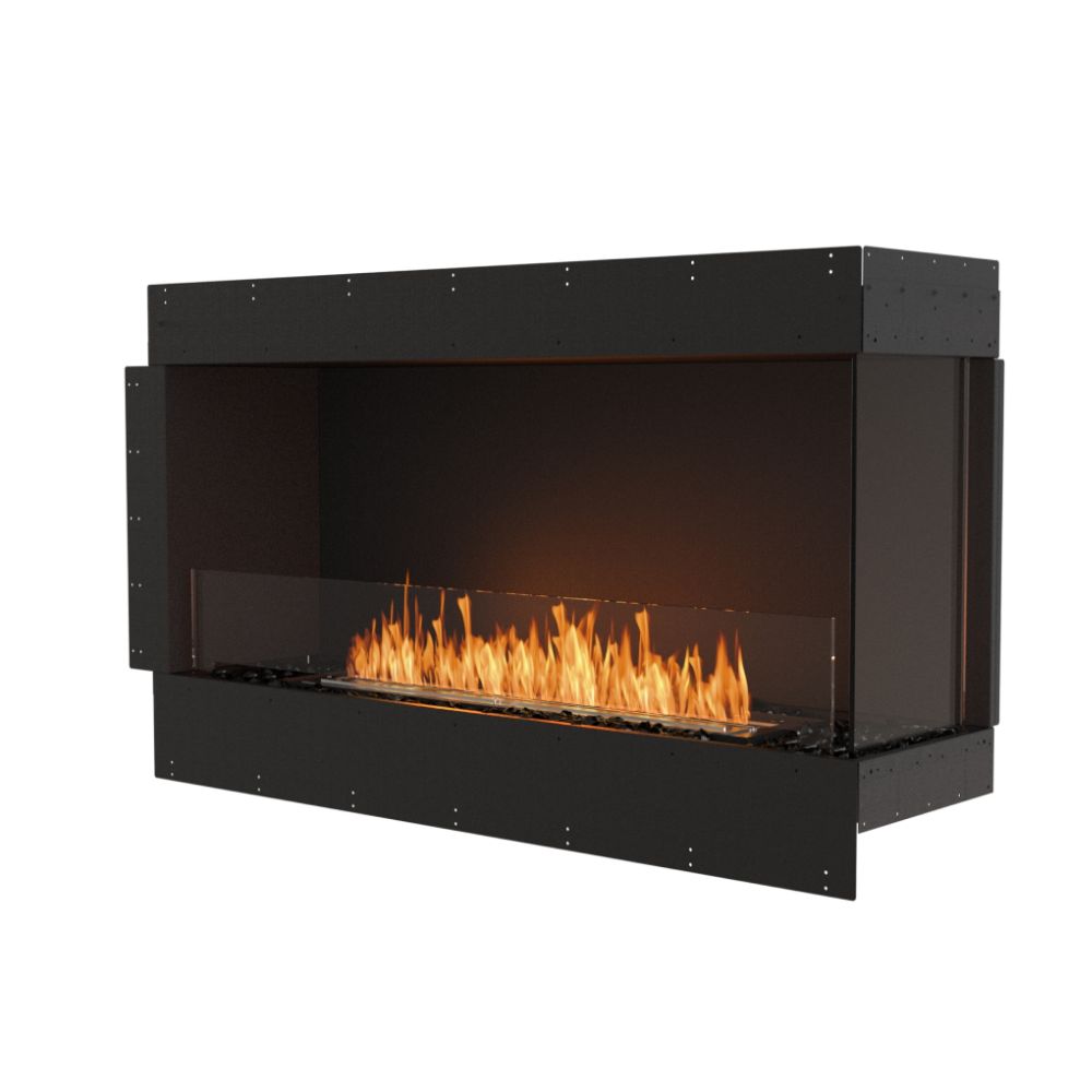 flex 50rc right corner ethanol fireplace insert flange side