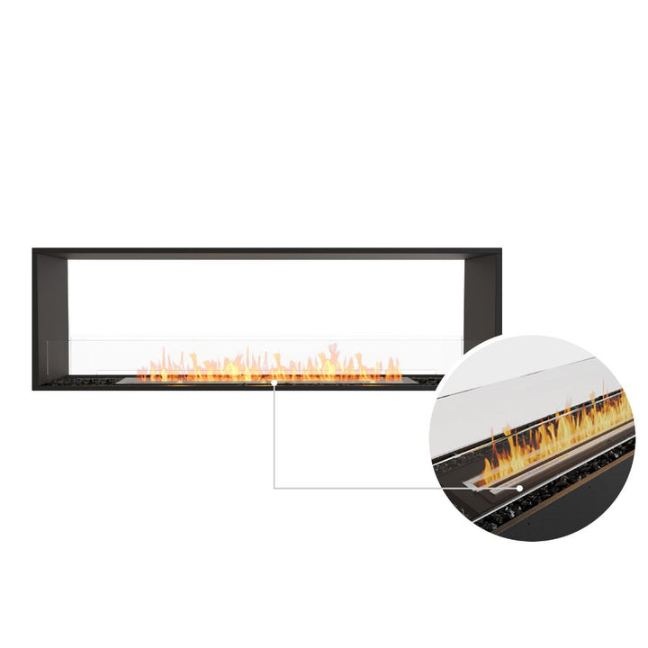 flex 68DB double sided ethanol fireplace insert black ceramic burner