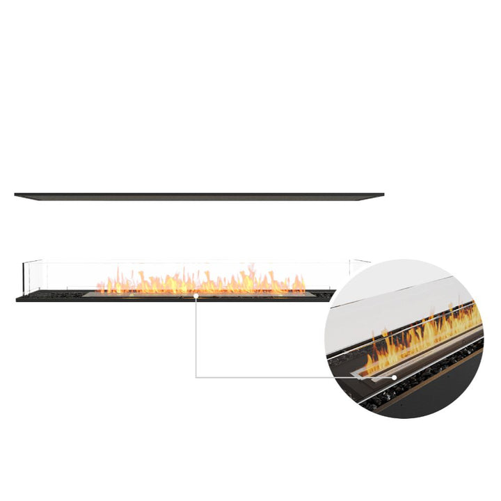 Flex 68IL Modern ethanol fireplace with a white background