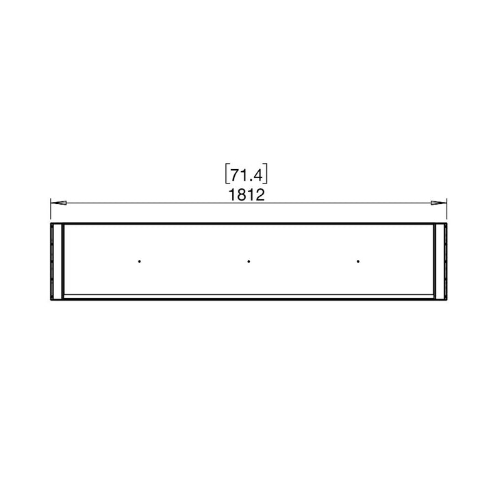 Flex 68IL Technical drawing of a rectangular component with dimensions