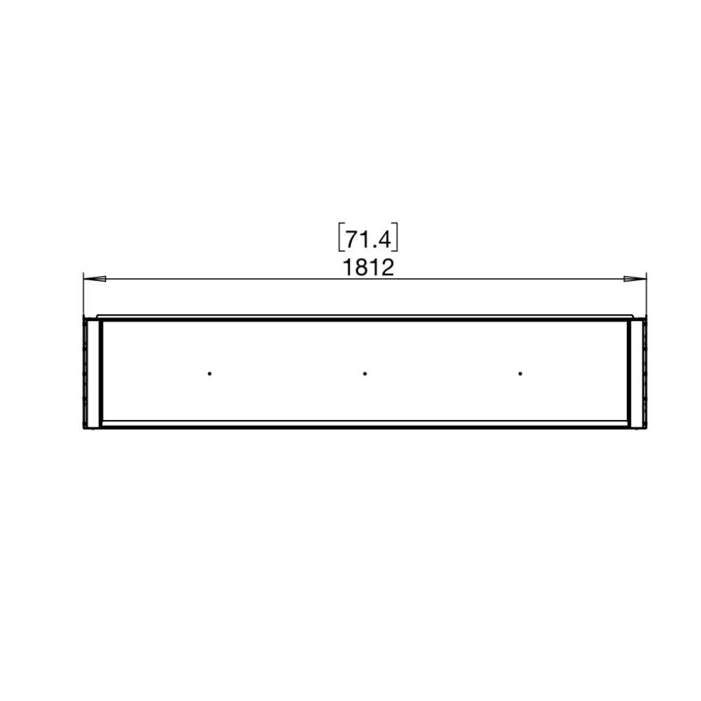 flex 68by bay ethanol fireplace insert Technical Drawing Plan View