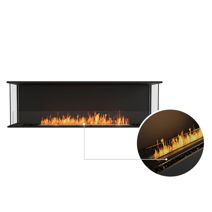 flex 68by bay ethanol fireplace insert black ceramic burner