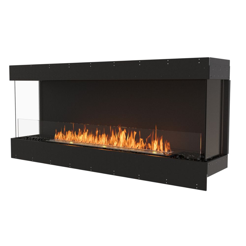 flex 68by bay ethanol fireplace insert flange side