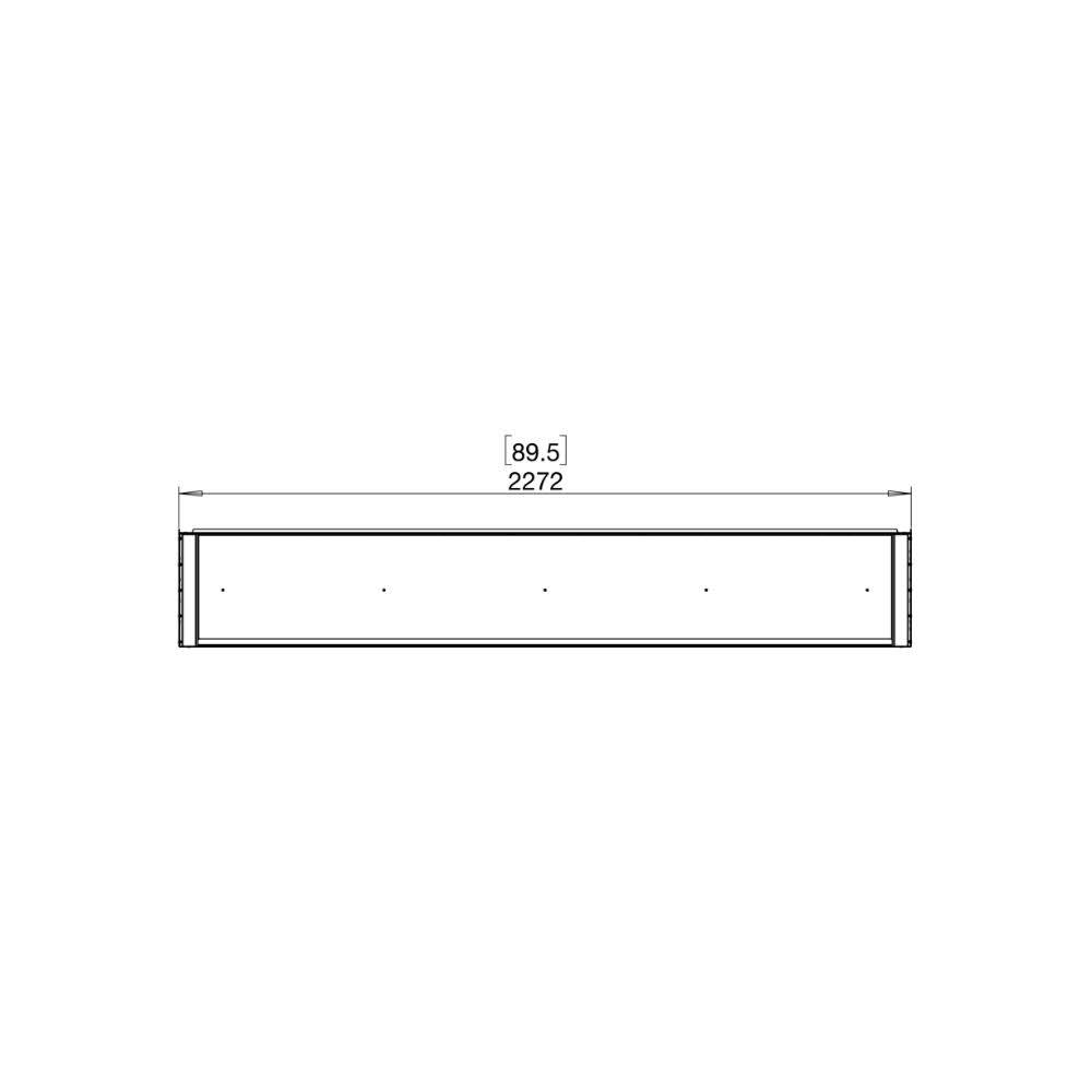 flex 86by ethanol bay fireplace insert Technical Drawing Plan View