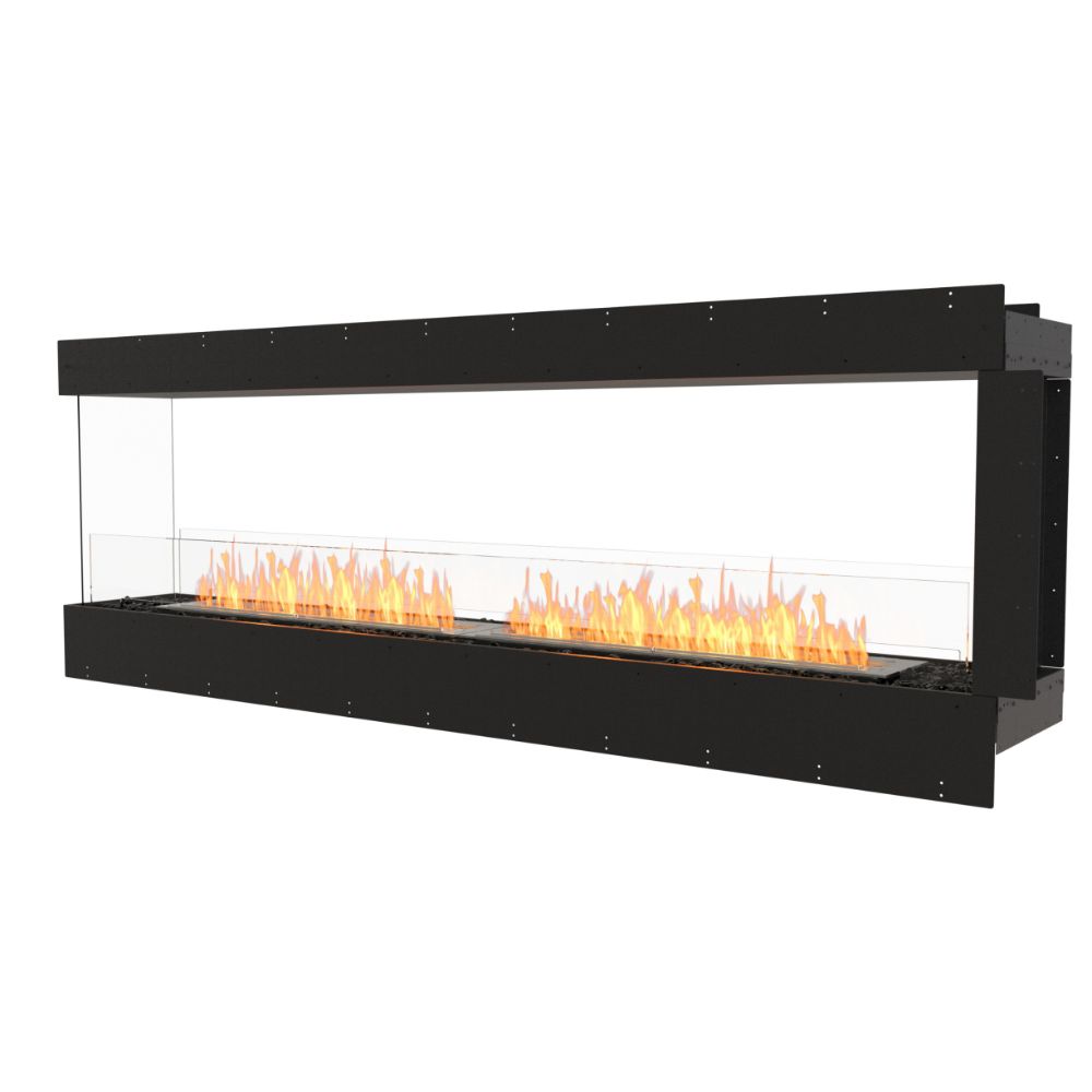 flex 86pn peninsula ethanol fireplace insert flange side