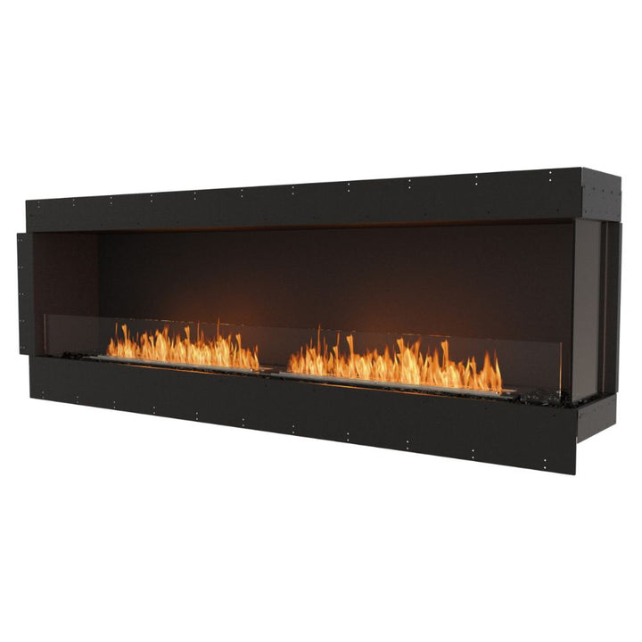 flex 86rc right corner ethanol fireplace insert flange side